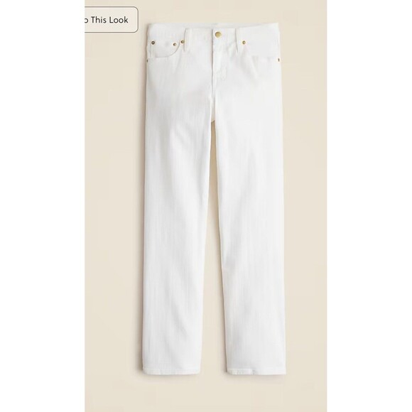 J.CREW Petite Mid-rise Kickout Jean Size 27P White NEW CH694 Casual Coastal - Picture 5 of 16
